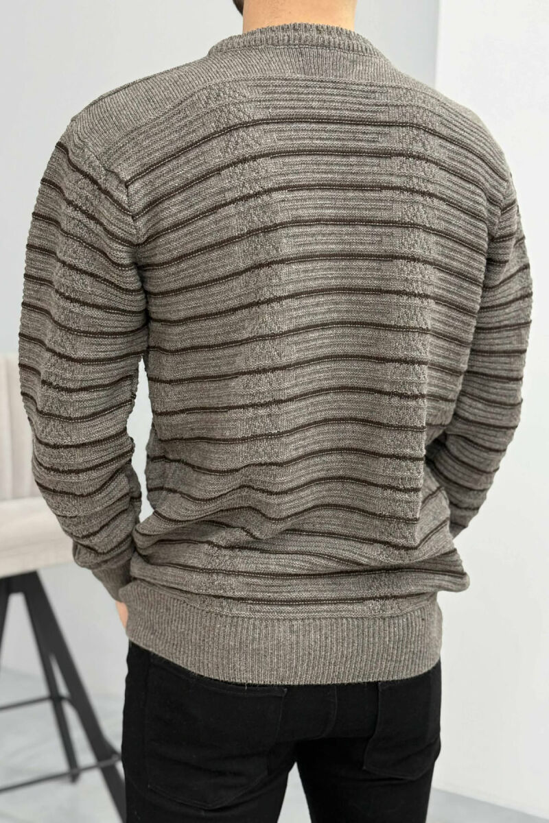 TRIKO ME VIJA PËR MESHKUJ NË NGJYRË GRI HIRI - 4