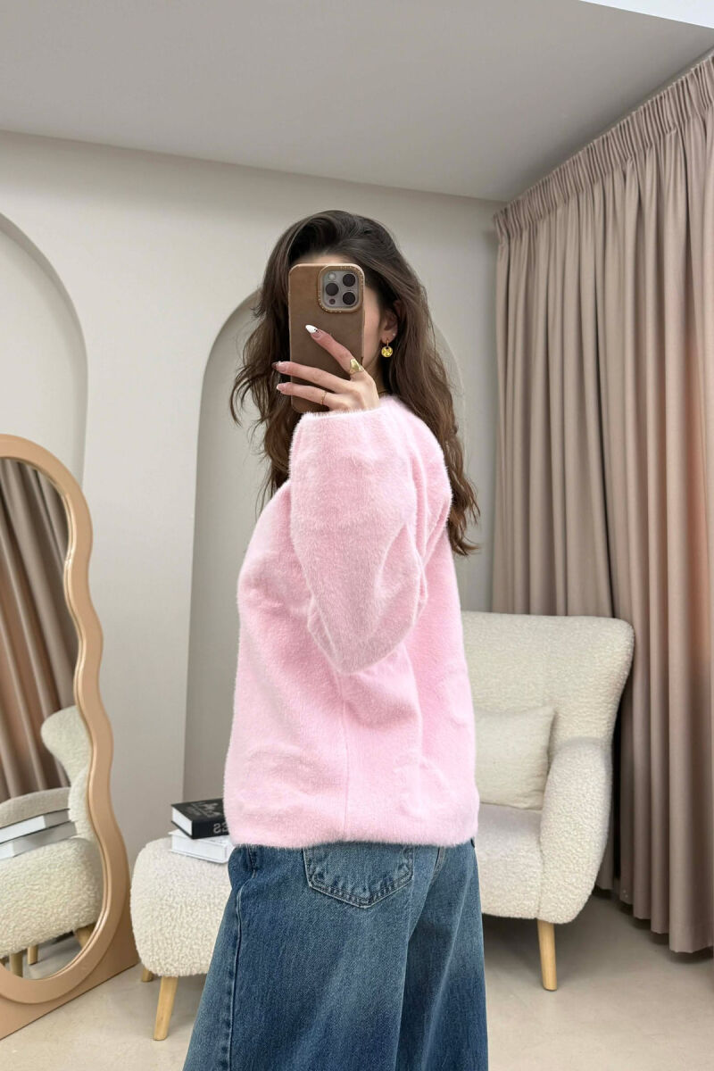 TRIKO NJE NGJYRESHE ME JAKE TE RRUMBULLAKET PER FEMRA NE NGJYRE ROZE - 2