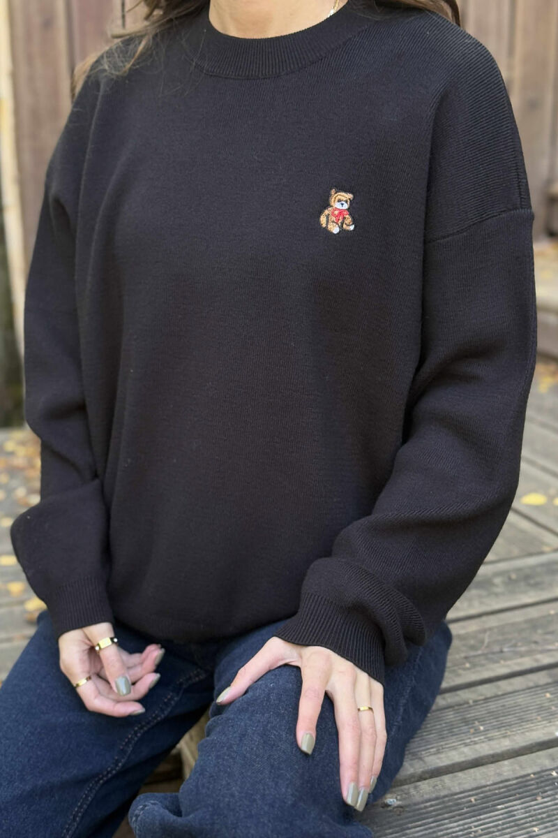 TRIKO NJË NGJYRËSHE ME LOGON E ARUSHIT PËR FEMRA NË NGJYRËN E ZEZË - 2