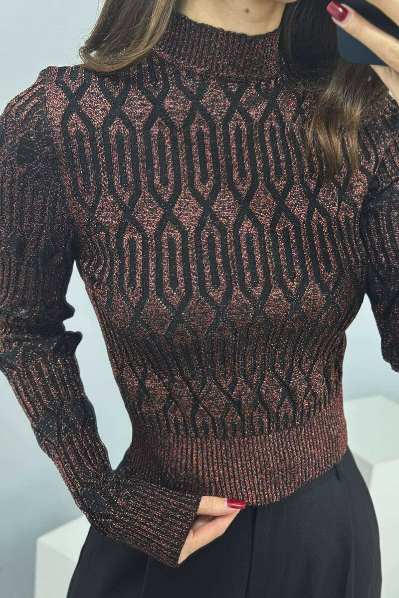 TRIKO NJË NGJYRËSHE ME SHKËLQIM PËR FEMRA NË NGJYRËN BRONX - 4