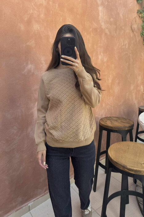 TRIKO NJËNGJYRËSHE E THURUR PËR FEMRA NË NGJYRËN KAFE TË ZBARDHUR - 2