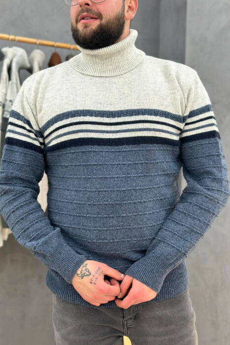 TRIKO PËR MESHKUJ ME JAKË GOLF NË NGJYRË BLU TË ERRËT 