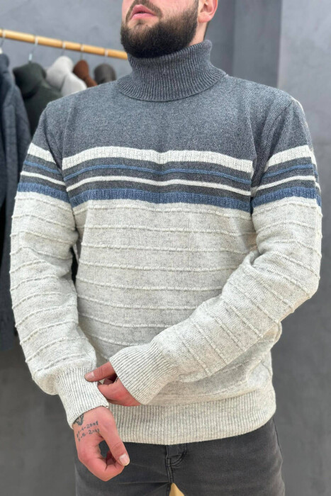 TRIKO PËR MESHKUJ ME JAKË GOLF NË NGJYRË GRI TË ZBARDHUR 