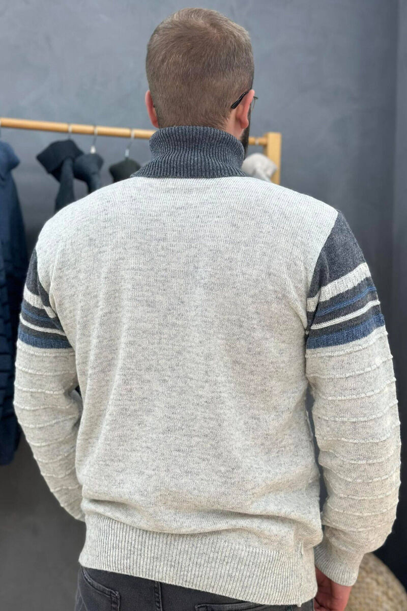 TRIKO PËR MESHKUJ ME JAKË GOLF NË NGJYRË GRI TË ZBARDHUR - 4