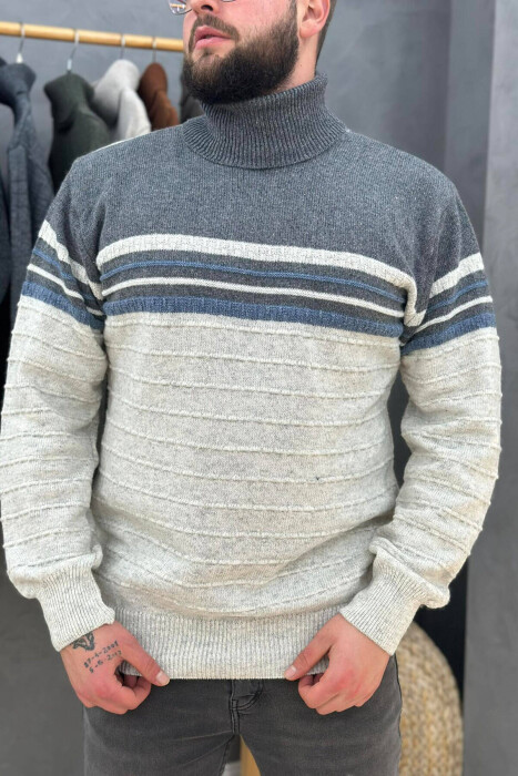 TRIKO PËR MESHKUJ ME JAKË GOLF NË NGJYRË GRI TË ZBARDHUR - 2