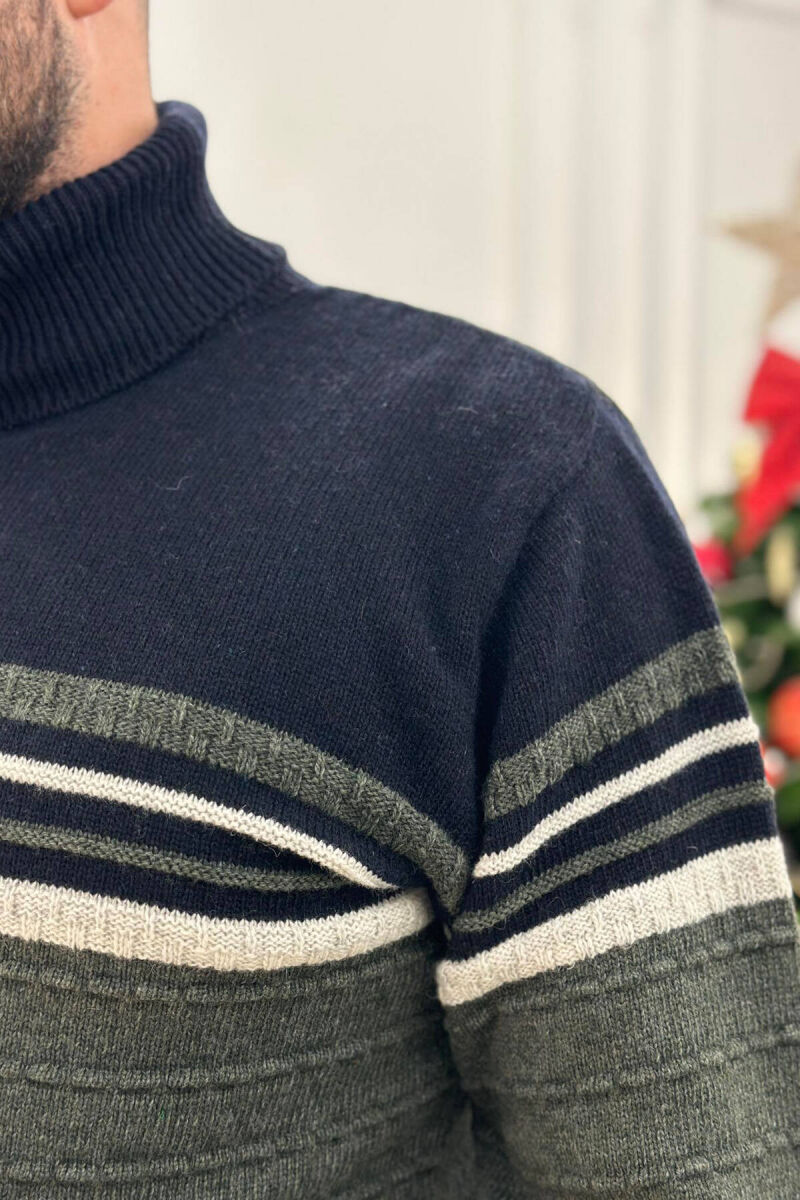 TRIKO PËR MESHKUJ ME JAKË GOLF NË NGJYRË JESHILE TË ERRËT - 4