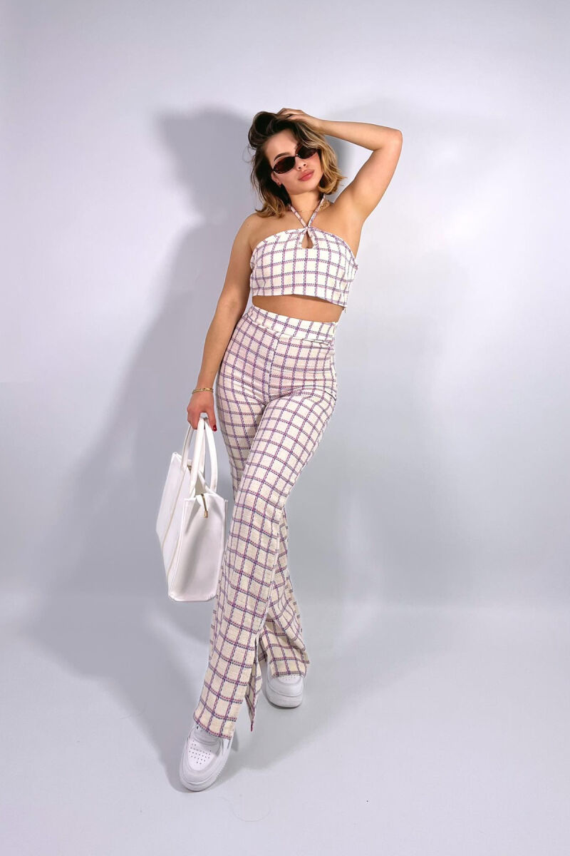 TROUSER+CROP SQUARE WOMAN SET BLUE/BLU - 2