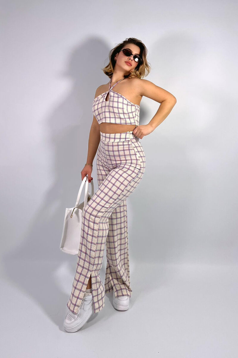 TROUSER+CROP SQUARE WOMAN SET BLUE/BLU - 3