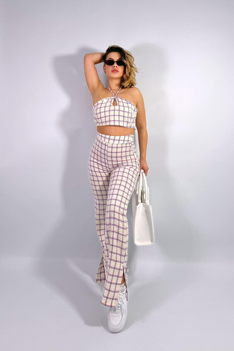 TROUSER+CROP SQUARE WOMAN SET BLUE/BLU - 5