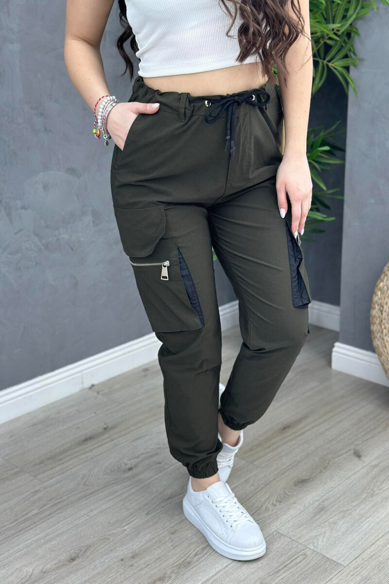 TROUSERS ONE COLOR WOMAN TROUSER GREEN/JESHILE - 2