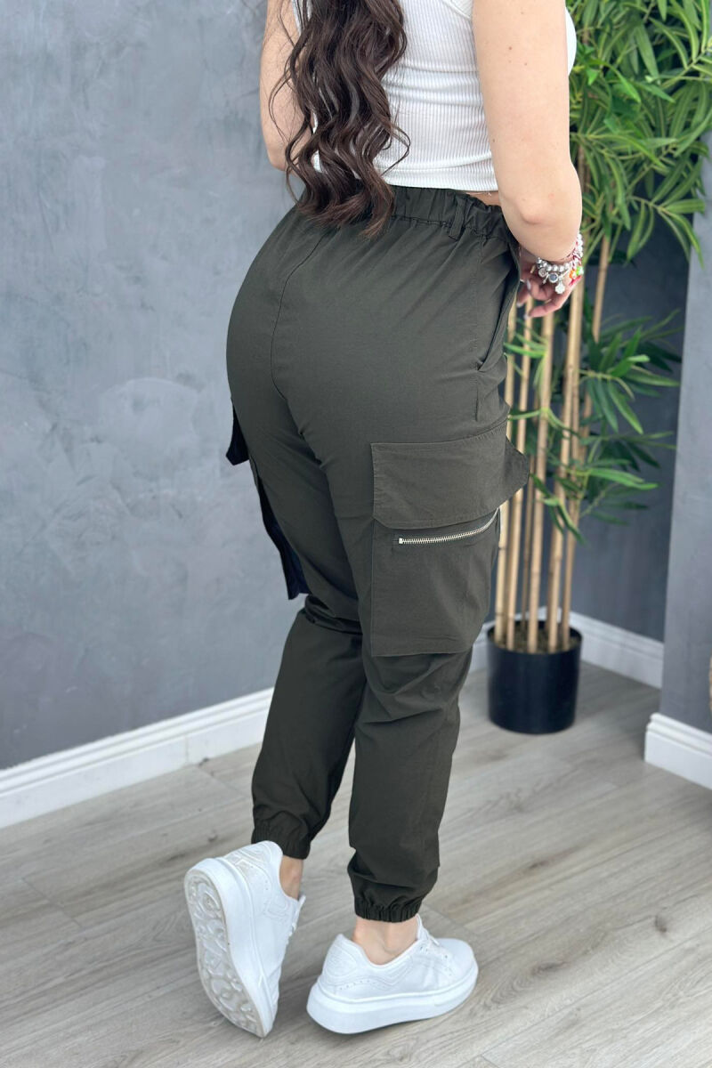 TROUSERS ONE COLOR WOMAN TROUSER GREEN/JESHILE - 4