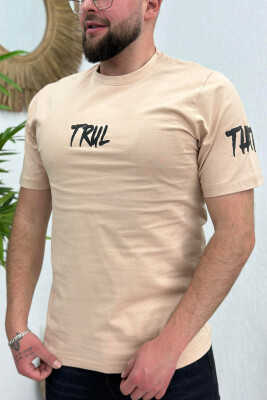 TRUL COTTON MEN T-SHIRT BEIGE/BEZHE 