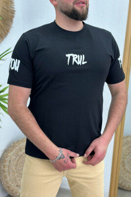 TRUL COTTON MEN T-SHIRT BLACK/ E ZEZE 