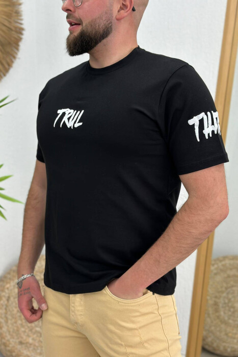 TRUL COTTON MEN T-SHIRT BLACK/ E ZEZE - 2