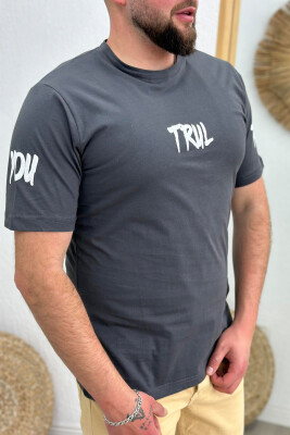 TRUL COTTON MEN T-SHIRT DARK GREY/GEE 