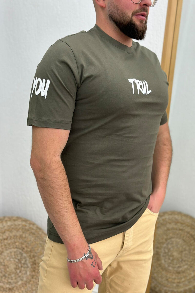 TRUL COTTON MEN T-SHIRT GREEN/JESHILE - 3