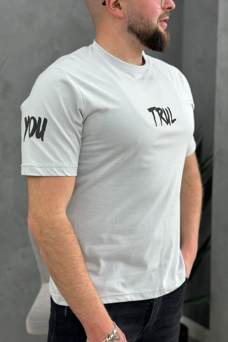 TRUL COTTON MEN T-SHIRT LIGHT GREY/GZ - 2