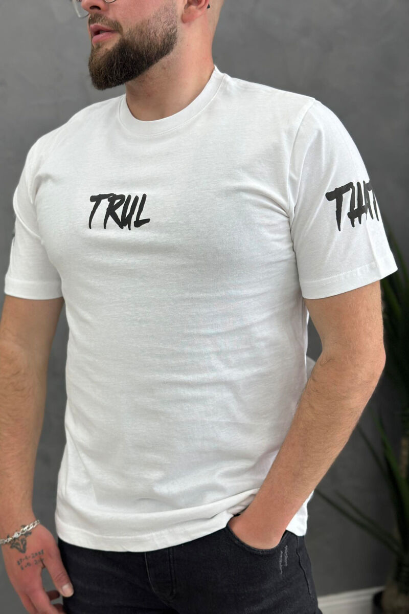 TRUL COTTON MEN T-SHIRT WHITE-E BARDHE - 1