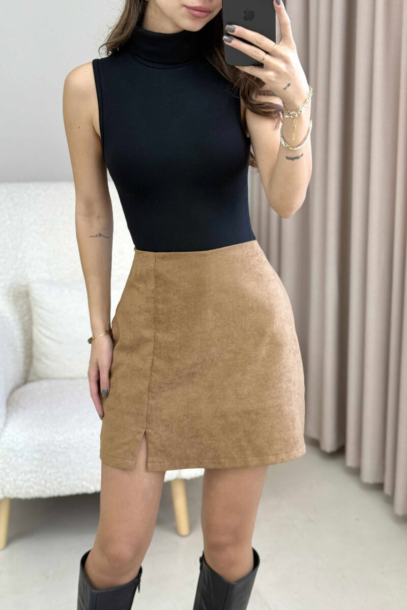 TURTLE NECK SLEEVELESS ONE COLOR WOMEN BODY BLACK/ E ZEZE - 2