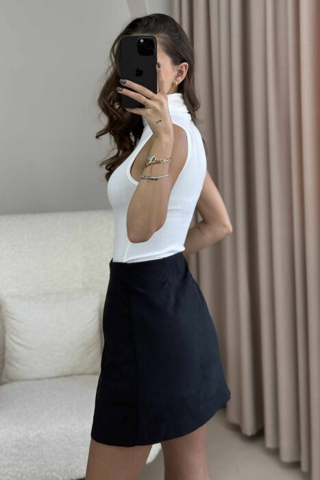 TURTLE NECK SLEEVELESS ONE COLOR WOMEN BODY WHITE-E BARDHE - 3