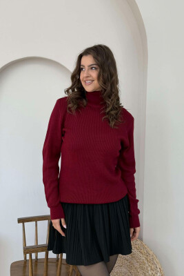 TURTLE NECK WOMEN SWEATSHIRT BURGUNDY/VISHNJE 