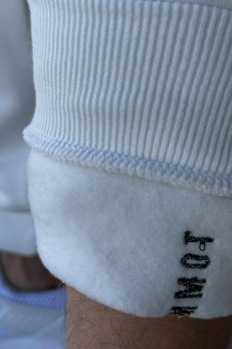 TUTA ME PUSH DHE ME DIZANJIN E LOGOS TË THJESHTË PËR MESHKUJ NË NGJYRËN KREM - 5