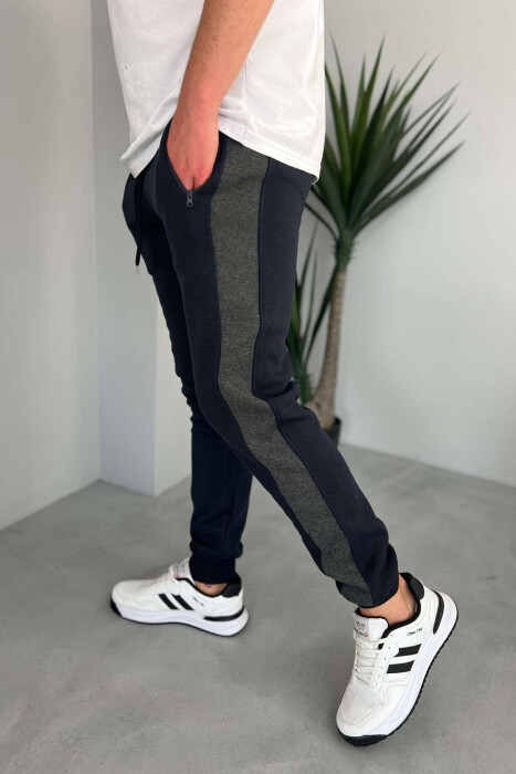 TUTA ME PUSH DHE ME VIJA PËR MESHKUJ NË NGJYRËN BLU - 3