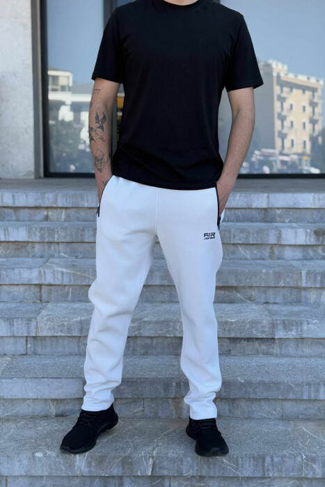 TUTA ME PUSH ME DETAJIN E XHEPIT PËR MESHKUJ NË NGJYRËN E BARDHË - KLAUDIO FASHION