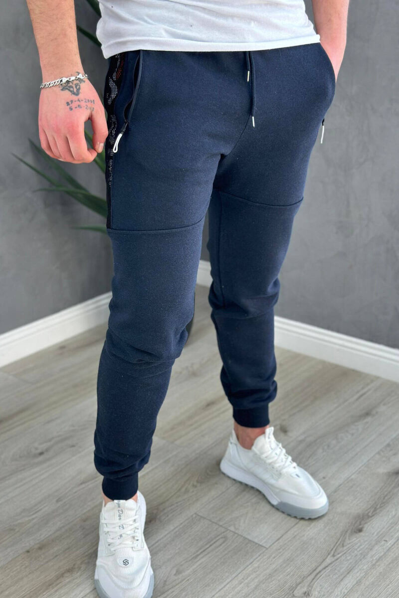 TUTA ME PUSH ME SHKRIME PËR MESHKUJ NË NGJYRËN BLU - 1