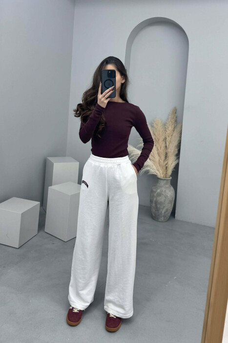 TUTA ME SHKRIME TE THJESHTA PER FEMRA NE NGJYRE TE BARDHE - KLAUDIO FASHION