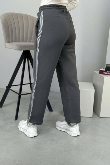 TUTA NJË NGJYRËSHE ME PUSH DHE VIJA PËR FEMRA NË NGJYRË GRI - 4