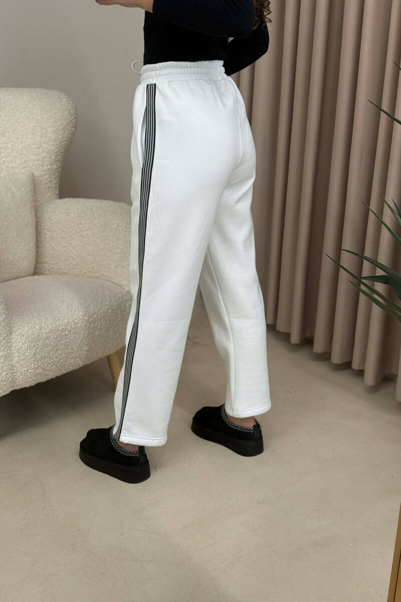 TUTA NJË NGJYRËSHE ME PUSH DHE VIJA PËR FEMRA NË NGJYRË TË BARDHË - 5