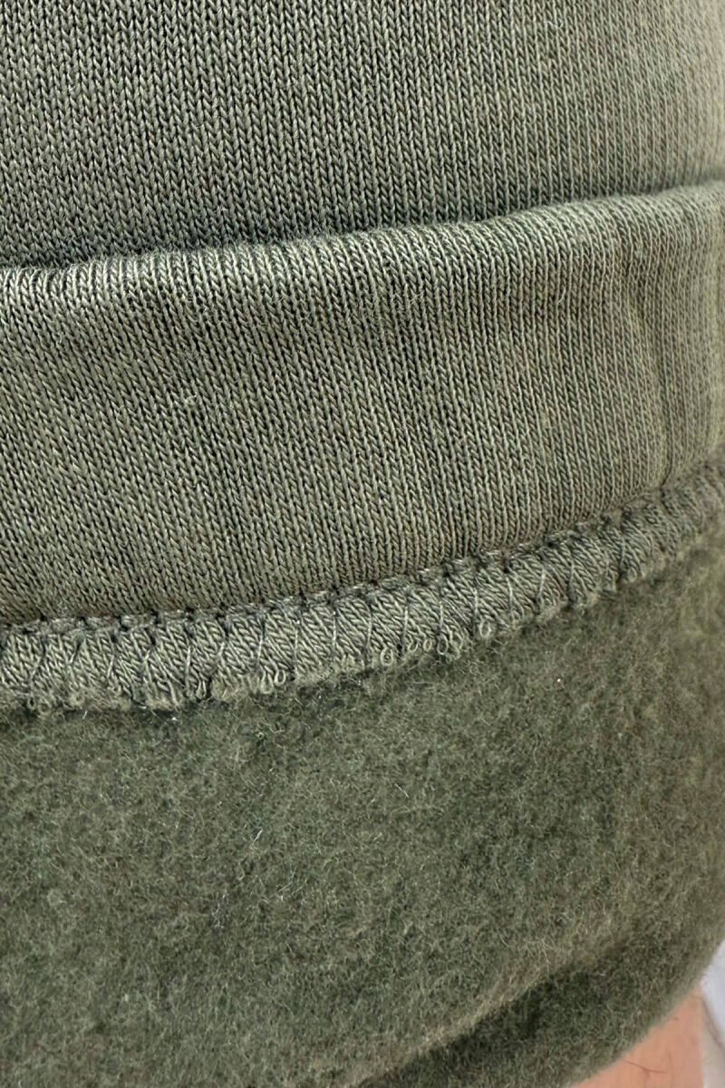 TUTA NJË NGJYRËSHE ME PUSH PËR FEMRA NË NGJYRË JESHILE E ERRËT - 5