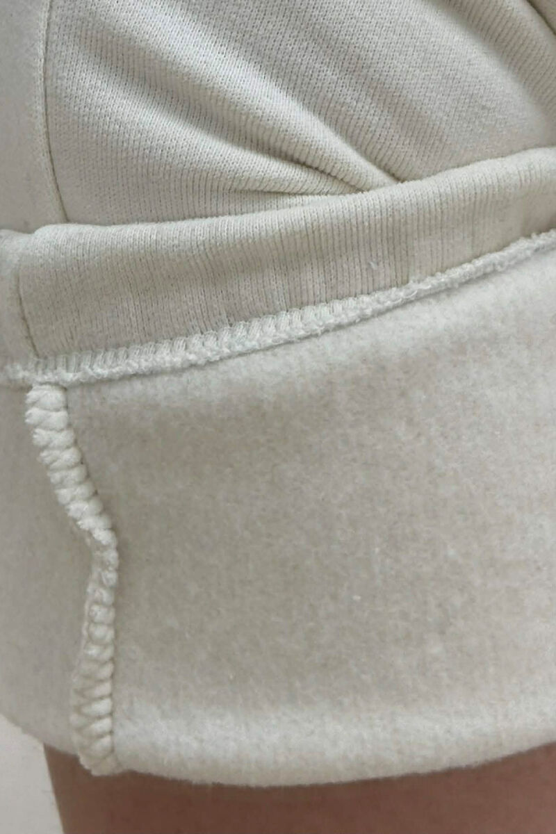 TUTA NJË NGJYRËSHE ME PUSH PËR FEMRA NË NGJYRË KREM - 5