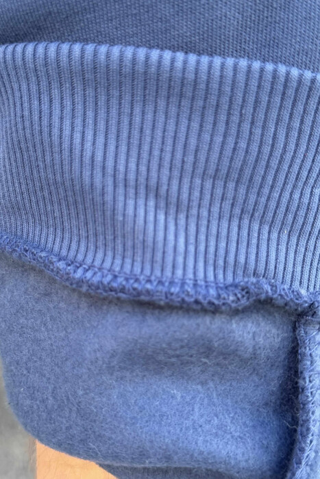 TUTA NJË NGJYRËSHE ME PUSH PËR MESHKUJ NË NGJYRËN BLU - 5