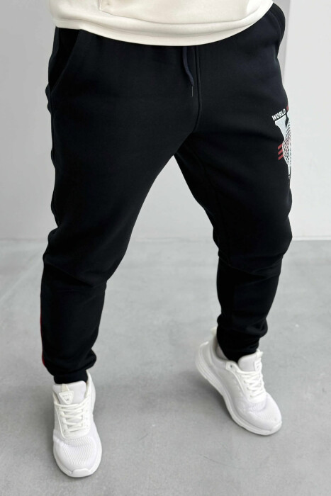 TUTA NJË NGJYRËSHE ME PUSH PËR MESHKUJ NË NGJYRËN E ZEZË - 2