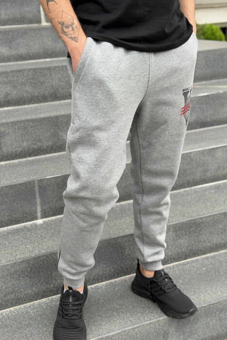 TUTA NJË NGJYRËSHE ME PUSH PËR MESHKUJ NË NGJYRËN GRI - 2