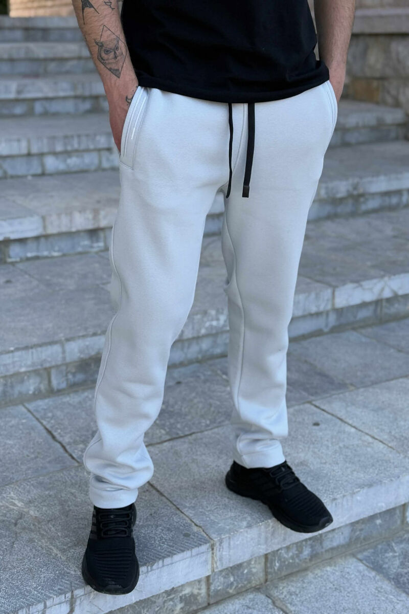 TUTA NJË NGJYRËSHE TË THJESHTA PËR MESHKUJ NË NGJYRËN GRI E ZBARDHUR - 5