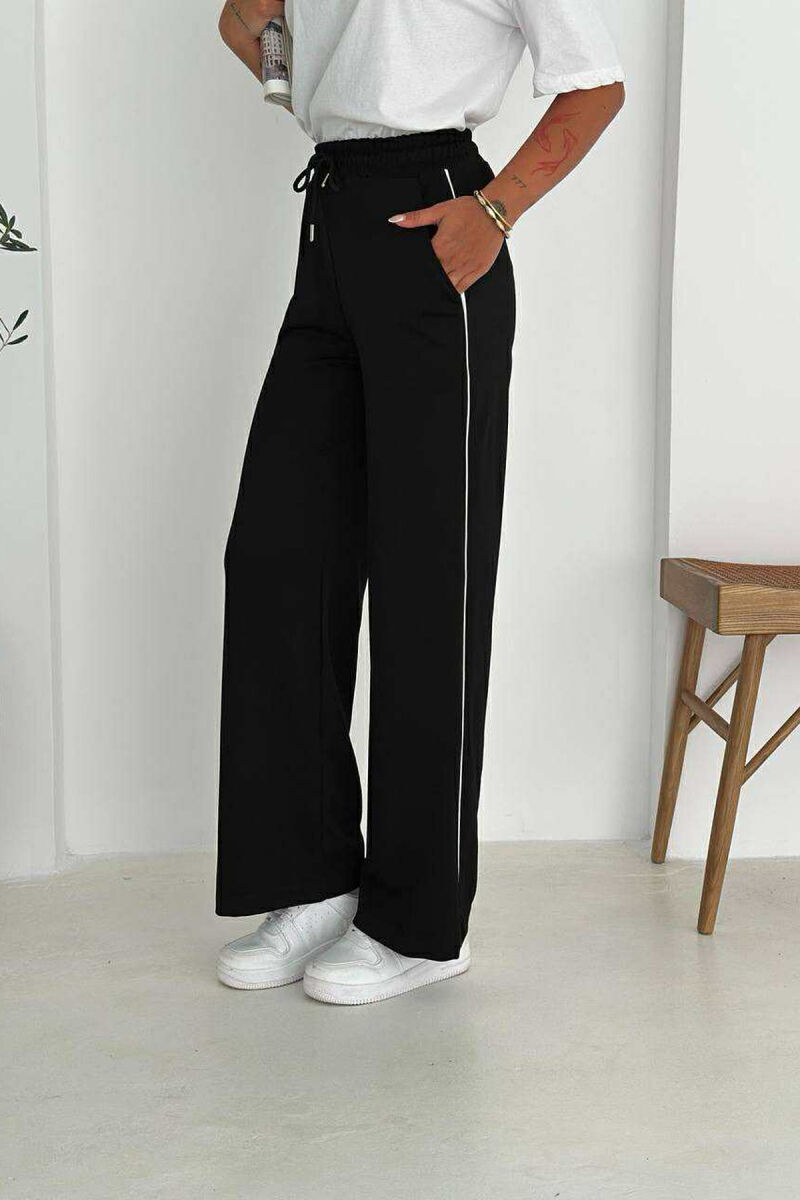 TUTA TË THJESHTA NJË NGJYRËSHE ELASTIKE PËR FEMRA NË NGJYRË TË ZEZË - 2