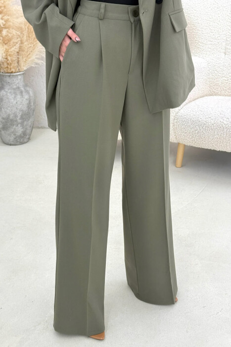 TWO BUTTONS JACKET+TROUSERS CLASSIC WOMEN SET GREEN/JESHILE - 4