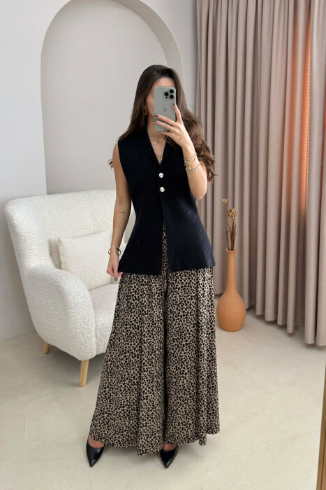 JELEK NJË NGJYRËSH ME DY BUTONA PËR FEMRA NË NGJYRË TË ZEZË - KLAUDIO FASHION