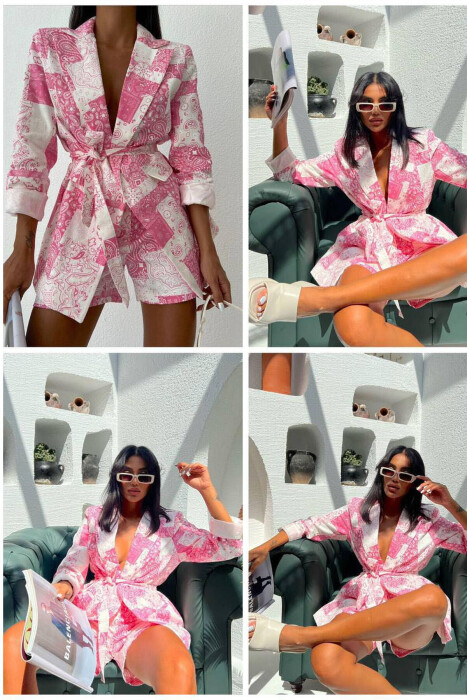TWO COLOR FLOWERS WOMAN SET PINK/ROZE - KLAUDIO FASHION