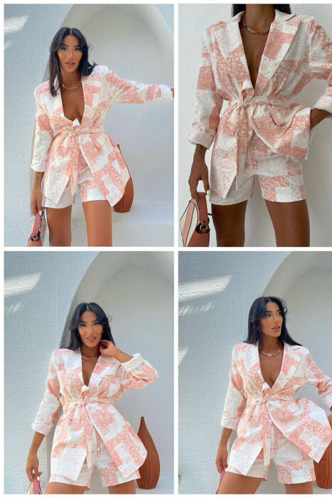 TWO COLOR FLOWERS WOMAN SET POWDER/PUDER 