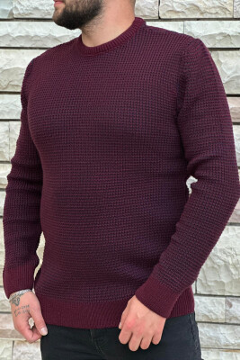 TWO COLOR MEN SWEATER BUYRDGUNDY/VISHNJE 