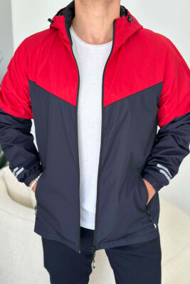 TWO COLOR RAINY MEN JACKET RED/E KUQE 