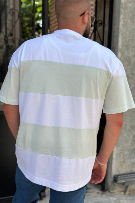 TWO COLORS COTTON MEN T-SHIRT WHITE-E BARDHE - 3