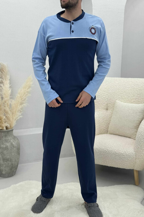 TWO COLORS MEN PYJAMAS BLUE/BLU 