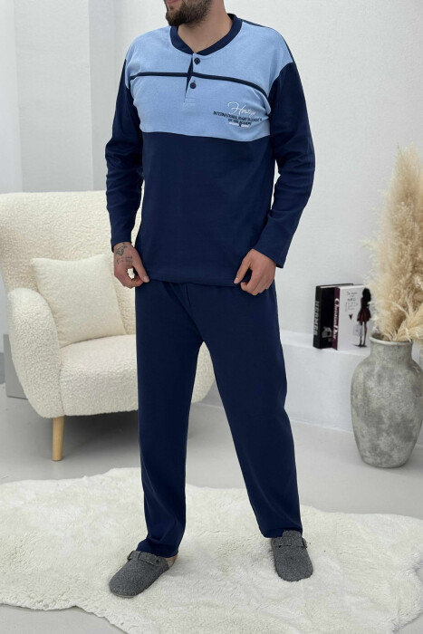 TWO COLORS MEN PYJAMAS BLUE/BLU - 1