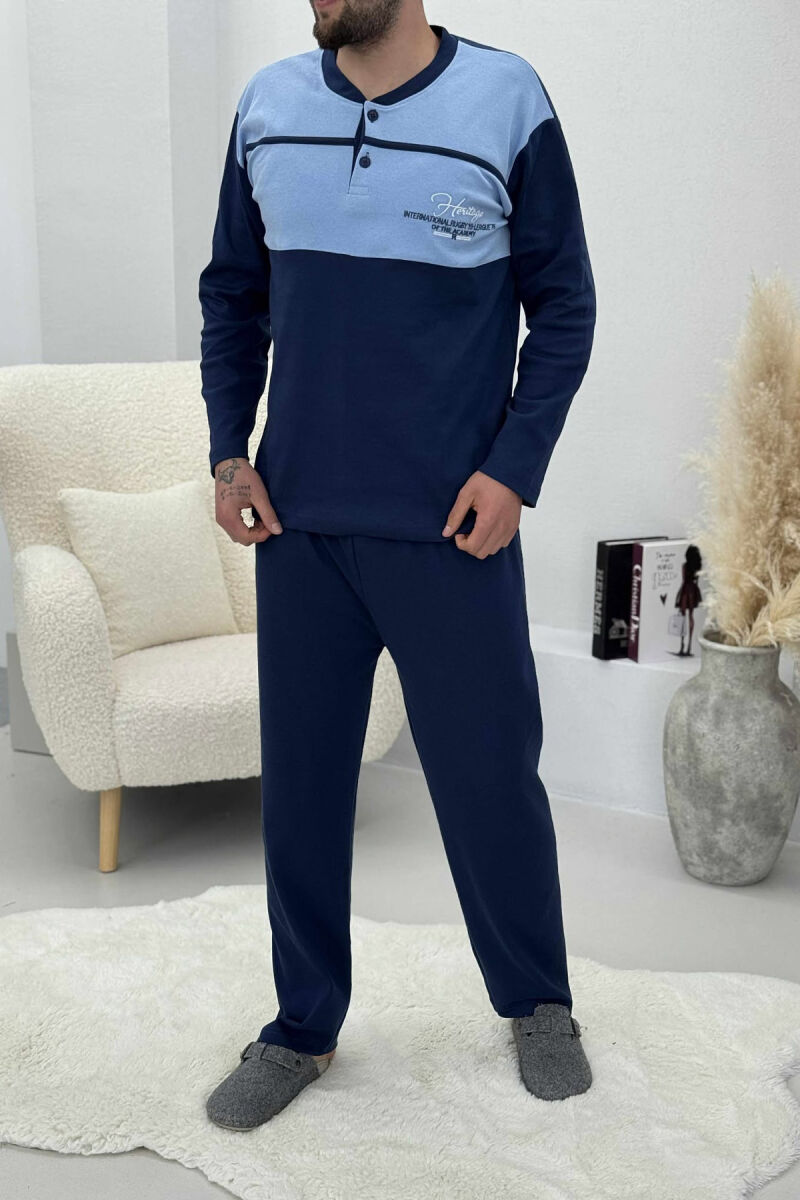TWO COLORS MEN PYJAMAS BLUE/BLU - 1