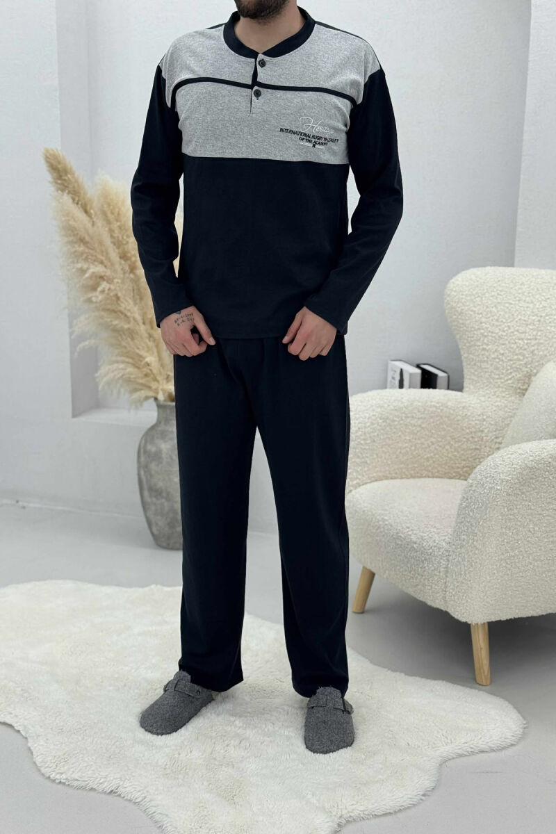 TWO COLORS MEN PYJAMAS LIGHT GREY/GZ - 1